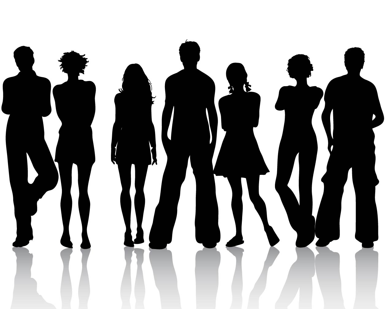 People Silhouettes Vector Illustration Ai, Svg, Eps Vector Free Download