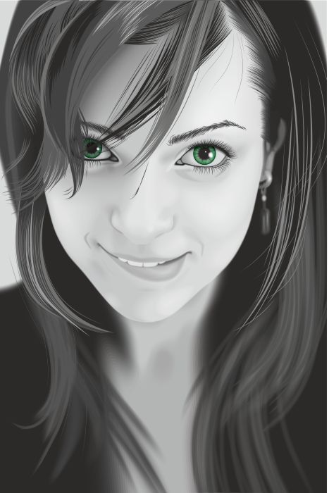Portrait Girl Vector Art - Download Free Vector