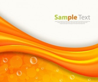 Abstract Orange Wave Background - Free Vector Art