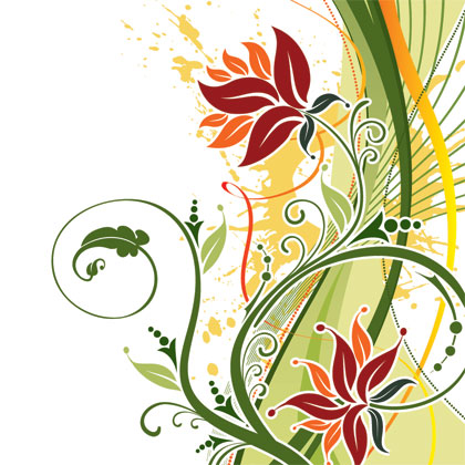 Flower Ornament Art Background - Free Vector Graphics