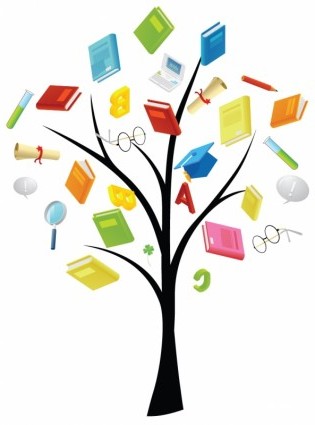 Vector Book Knowledge Tree Vector Art - Ai, Svg, Eps Vector Free Download