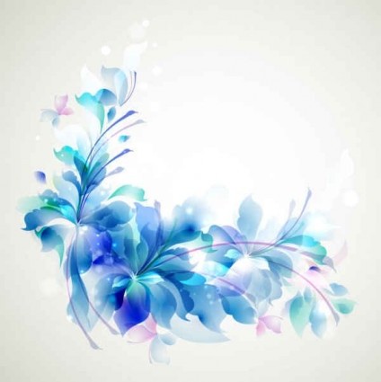 Vector Elegant Blue Flower Background Vector Art - Ai, Svg, Eps Vector