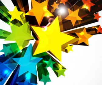 3D Star colorful background - Ai, Svg, Eps Vector Free Download