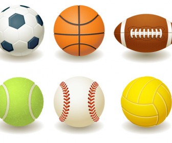 Realistic Sports Balls Vector