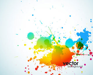 Colorful Splash Ink Illustration Vector Background