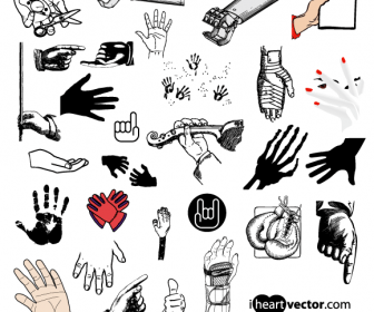Free Hand Vector Pack