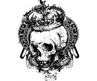 Vector Grunge Skull