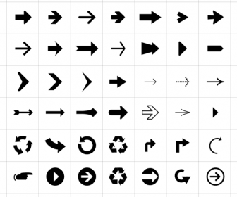 56 Arrow Symbols Icons
