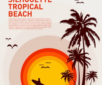 Tropical Beach Silhouette