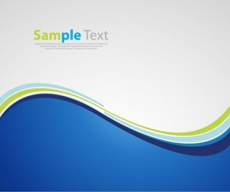 Blue Wave Vector Card Background