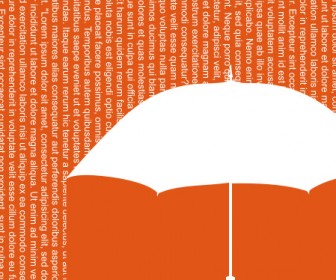 Umbrella Vector in Word Shower