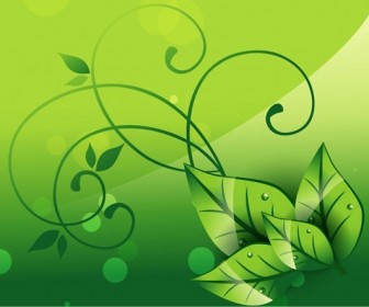 Green Elegant Nature Vector Background
