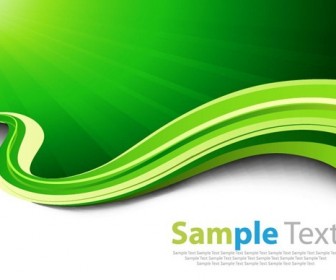 Green Wave Background Template