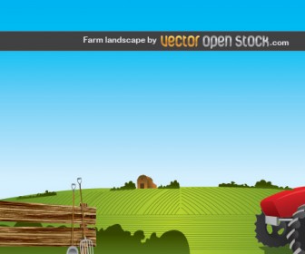 Farm Landscape Vector
