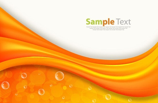 Abstract Orange Wave Background - Free Vector Art