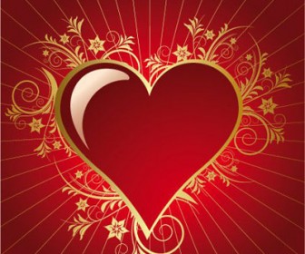 Valentine Heart Vector Graphic Card