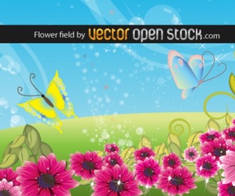 Flower Field Background