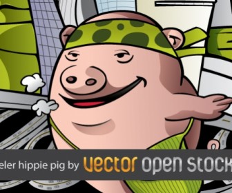 Pig Cartoon & Traveling The World