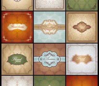 Classic Pattern Cards Background 02 Vector Background Vector Art