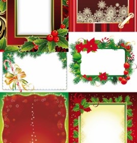 Exquisite Christmas Photo Frame Vector Christmas Vector Graphics