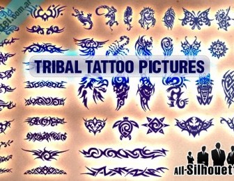 Tribal Tattoo Pictures Silhouettes Vector Graphics