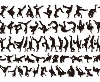 HipHop Silhouettes Silhouettes Vector Graphics