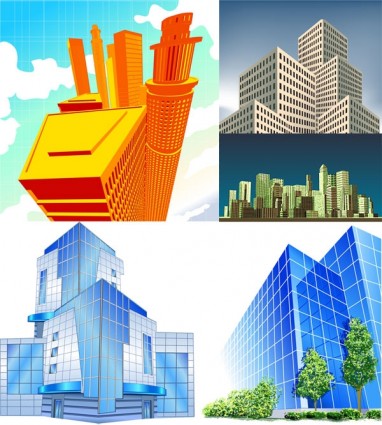 5 Office Building Vector Vector Art - Ai, Svg, Eps Vector Free Download