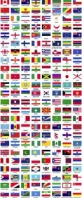 Flags Of The World Sorted Alphabetically Vector Art