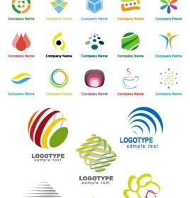Variety Of Graphic Logo Template Vector Vector Art