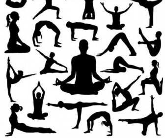 Yoga Silhouette 03 Vector Silhouettes Vector Graphics