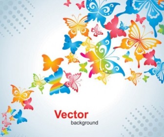 Colorful Butterfly Vector Background Background Vector Art