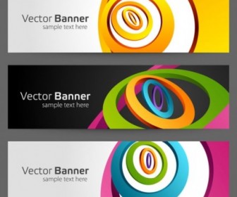 Vector Gorgeous Bright Banner02 Vector Banner