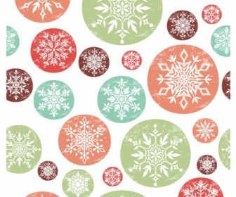 Vector Seamless Snowflake Pattern Vector Art