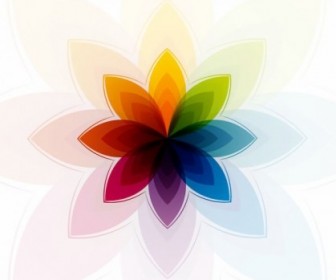 Vector Colorful Abstract Graphic Flower Vector Art