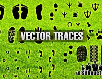 Vector Traces Silhouettes Vector Graphics