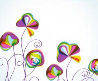 Vector Colorful Flowers Background Pattern 04 Flower Vector Art