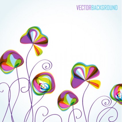 Vector Colorful Flowers Background Pattern 04 Flower Vector Art - Ai