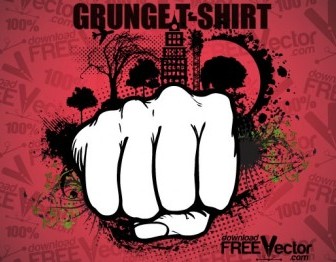 Vector Grunge Tshirt Vector Art