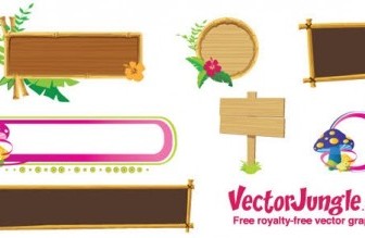 Vector Wood Banners And Frames Vector Banner