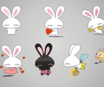 Vector Cute Rabbit Cartoon Vector Art