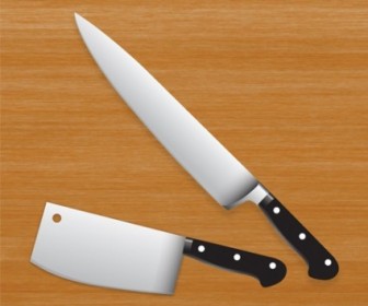 Vector Premium Chef / Butcher Knife Set Vector Art