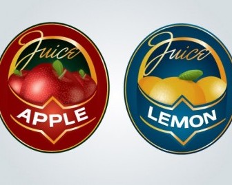 Vector Juice Label Logo Vector Art