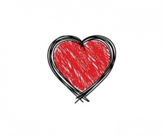 Vector Scribbled Heart Vector Art