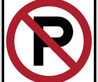 Vector No Parking Sign Vector Clip Art