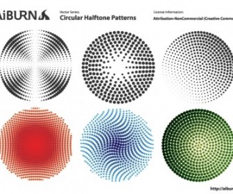 Vector Circular Halftone Patterns Pattern Vector Art