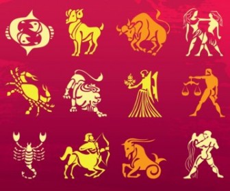 Vector Horoscope Zodiac Signs Vector Art