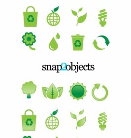 Vector Ecological Design Elements Icon Vector Graphics