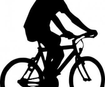 Vector Bicyclist Silhouette Vector Clip Art