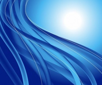 Vector Blue Waves Illustration Abstract Vector Graphics