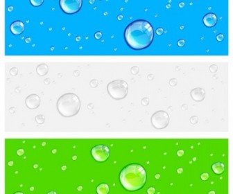 Vector Crystal Clear Water Drops 01 Vector Art